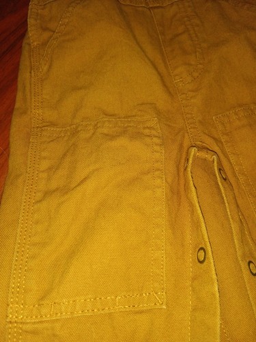Carhartt Canvas Kinder Latzhose Baby Kleinkind Größe 12M Druckknopf Schritt BRAUN - Bild 12 von 12