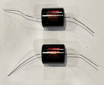 PAIR TWO Mundorf MCap 1000 VDC SUPREME EVO Alum Capacitor 0.15uf 0.15 uf