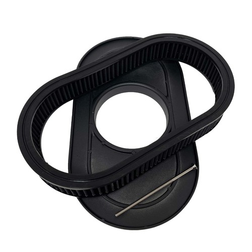 Oldsmobile Logo Air Cleaner Kit - 15" Oval - Engraved Black Logo - Ansen USA - Picture 2 of 3