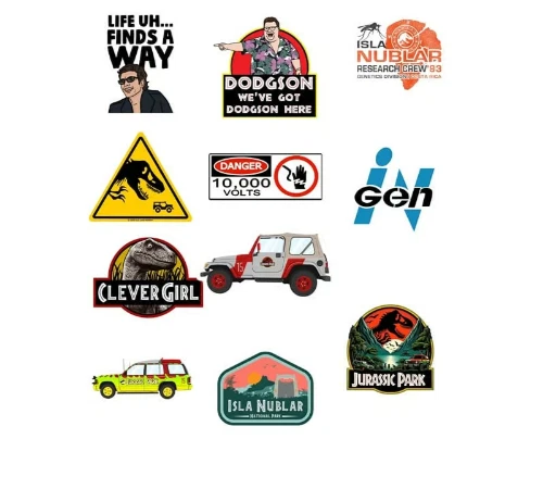 Jurassic Park Movie Stickers