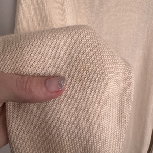 Tory Burch Simone Cardigan Sweater M Black Wool Logo Buttons Quiet Luxury Preppy - Picture 10 of 10