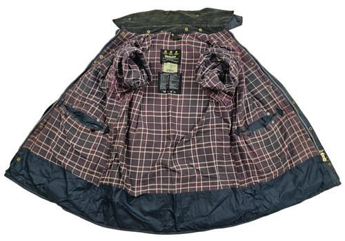 *HOT VTG Men's BARBOUR @ A205 BORDER PARKA WAXED LINED GRAY COAT Jacket C44 L-XL - Picture 18 of 22