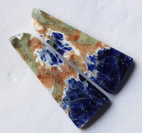 26.20 Ct Natural Sodalite (35.6mm X 13mm each) Cabochon Loose Match Pair - Picture 2 of 3