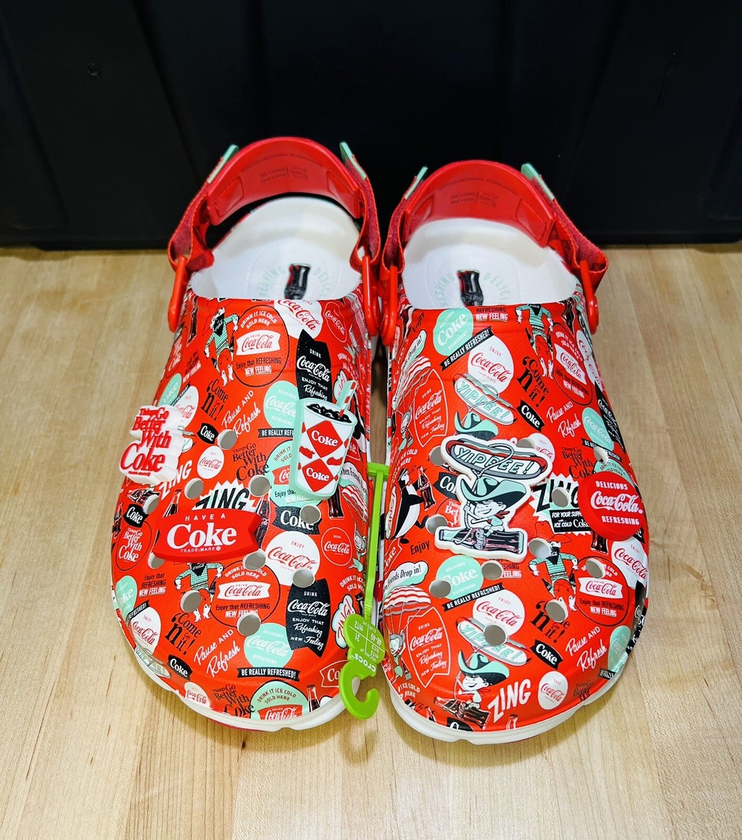 New Crocs Coca Cola Coke All-TerraIn Clog Red White Men display picture 1