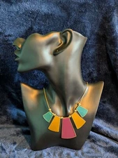 Y2K Fashion Jewelry Colorful Trapezoid Statement Necklace