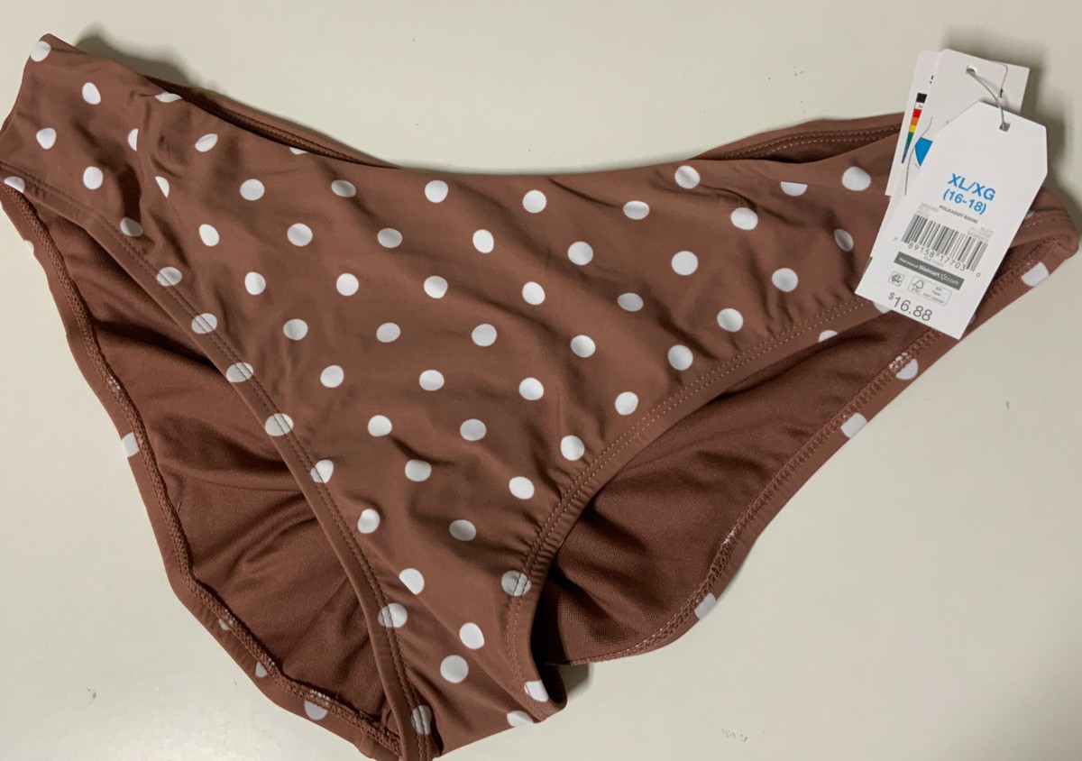 🧷 TIME AND TRU WOMEN'S POLKA DOT PRINT BIKINI SWIMSUIT