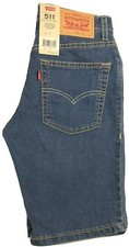 Levi's 511 Jeans Girls 10Reg 25W Slim Cut-Off Denim Shorts Blue Cotton New