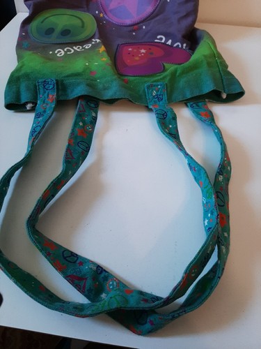 Ballet over shoulder Dance bag multi-color peace sign hearts and stars Child - Picture 5 of 6