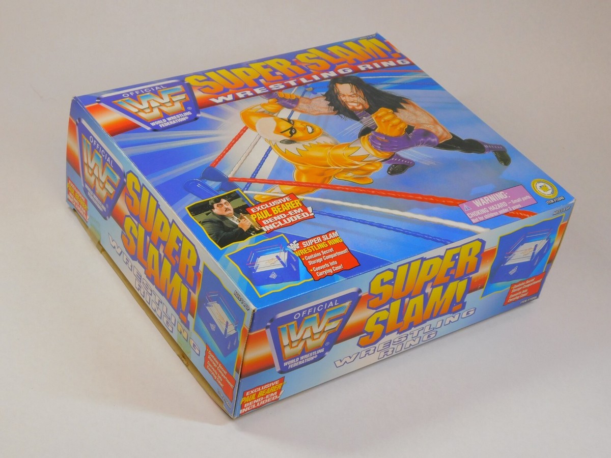 WWF JUSTOYS BEND EMS SUPER SLAM WRESTLING RING CASE 1996 NEW | eBay