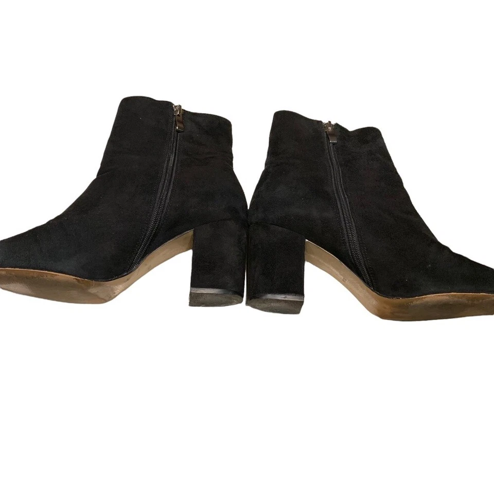 Botines halógenos de gamuza con cremallera, talla 10 Mediano Foto 3 de 4