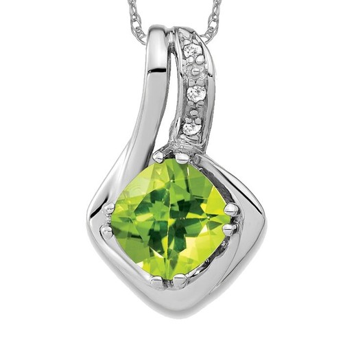 NOVICA Sterling Silver Peridot Cross Pendant Necklace - Handmade Artisan Jewelry, Green Birthstone Gift 'Joyous Cross', 17.75\" Chain - View #5