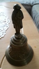 Alte Messing Glocke, Motiv Napoleon,