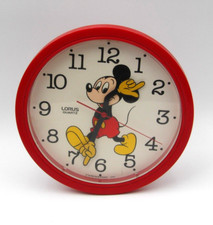 Vintage Mickey Mouse Lorus Quartz Wall Clock Japan Tested and Works