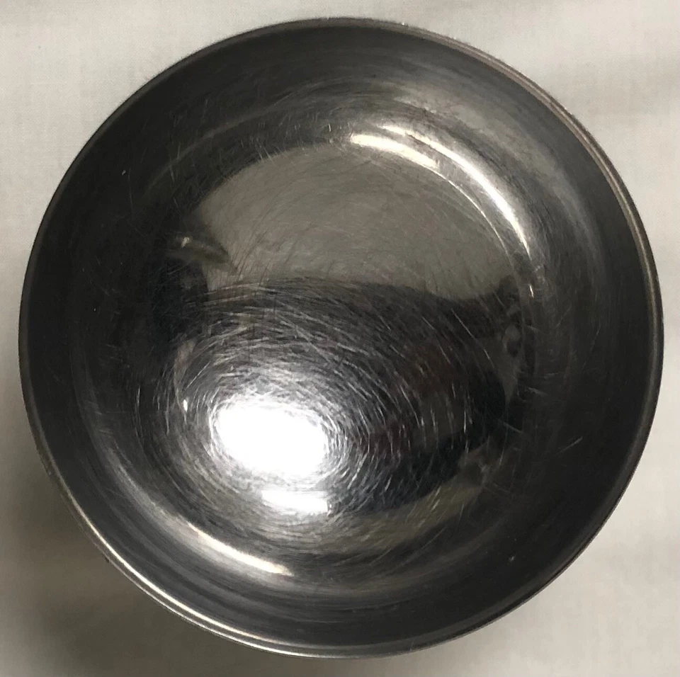 GEMCO NORUEGA VINTAGE ACERO INOXIDABLE PEDISTAL ESTILO HELADO 18-8 3 1/2" Foto 4 de 4