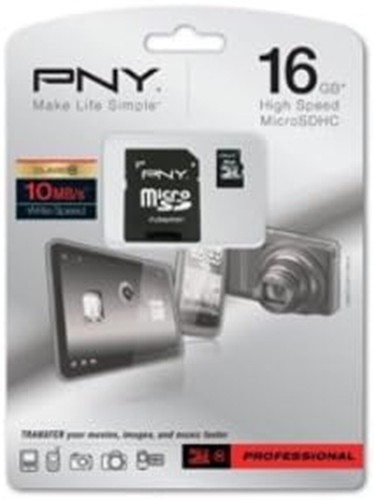 PNY 16GB MICRO SD HC PERFORMANCE CARD ~NEW IN PACKAGE - Picture 2 of 2