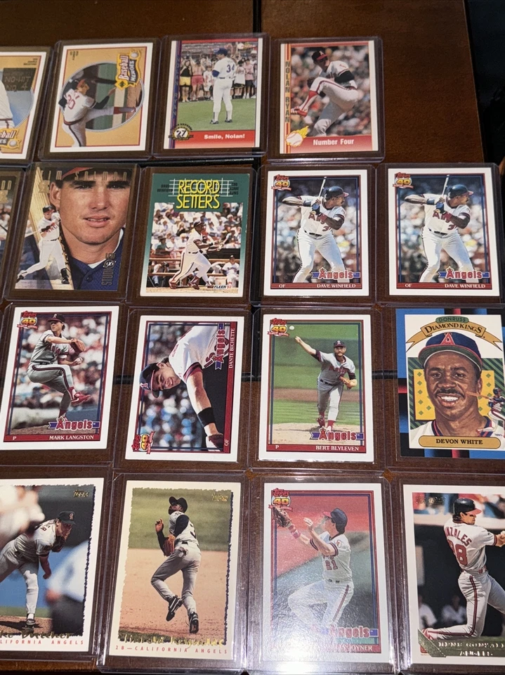 洛杉矶天使加州阿纳海姆棒球卡套装诺兰·瑞安·博·杰克逊 — 第 4/4 张图片