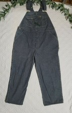 Key Vintage Mens Overalls Blue And White Striped 42/ 29