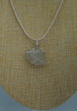 White Sea Glass Pendant: Rounded Kite Shape P 16 