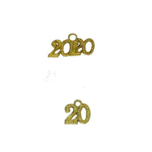 2020 20 Gold Strass Glitzer Tropfen Datum Jahr Charm für Abschluss Quaste Lot - Bild 2 von 11