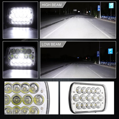 7X6" Square LED Headlight Hi-Lo Reflector Lamp for Ford Dodge Truck Van Pickup - Picture 5 of 12