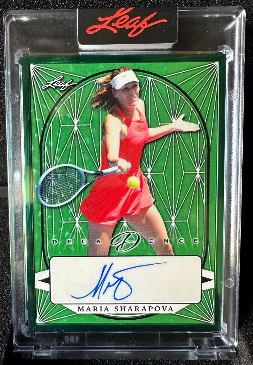 GREEN! Maria Sharapova 2022 Leaf Decadence Emerald Metal Framed Auto SSP /4
