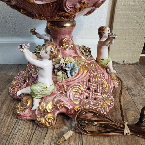 Capodimonte Figural Lamp | Vintage Italian Figurine Lamp | Large, Rare - Picture 9 of 16