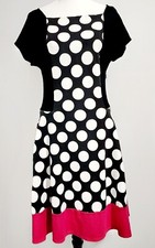 Moschino Vintage Short Dress Women Size 4 Black Square Neck Short Sleeve Zip