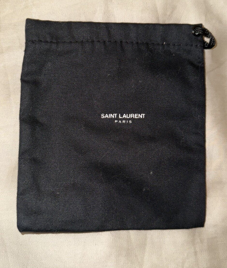 SAINT LAURENT Pochette Portagioie Portaoggetti Coulisse BORSA SOLO 5” x 5 5”