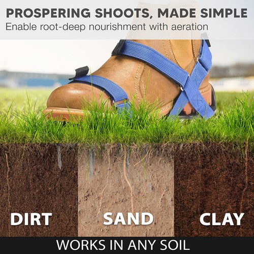 Lawn Aerator Shoes – Ready-to-Use Pre-Assembled – One-Size-Fits-All Gardening... - Picture 7 of 9