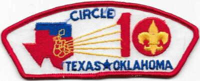 Circle Ten Council Strip T-1 RTwill Plastic Back CSP Boy Scouts of America BSA