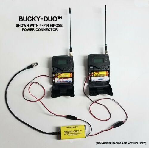 Bucky-Duo AA Battery Eliminator KIT - Sennheiser G3 G4 Wireless Mic Receivers  - Afbeelding 1 van 22