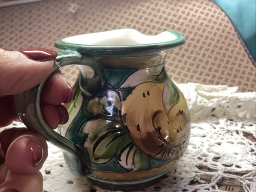 Hand Painted Leoncini S. Giovanni Signed 4" Italian Pitcher - Picture 8 of 8