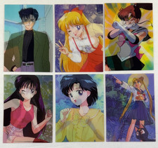 SAILOR MOON 2 ALL-PRISMATIC Dart 1997 Complete LENTICULAR Chase Card Set L1-L6