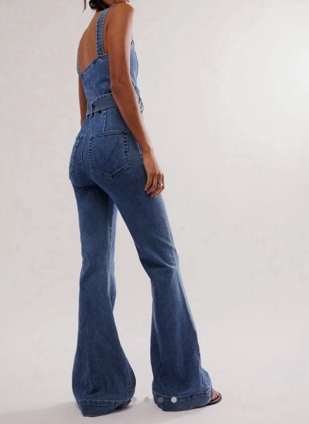 Macacão Free People X Show Me Your Mumu Crossroads Flare Sky Rider $228 P - Imagem 2 de 4