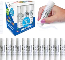 Kwik Stix Solid Tempera Paint Sticks - 12 Pack of White - Same Color 