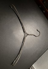 Antique 1900s 1920s Wire Hanger Heavy Twisted Loop Vintage Art Deco Coat Hanger