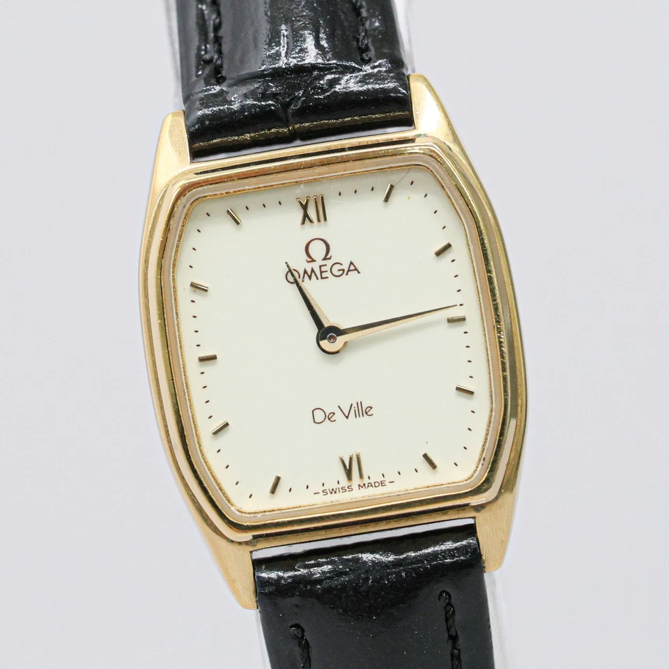 *Sem tarifas* Vintage 1982 OMEGA De Ville Cal.1387 Qz Push Crown Roman 20mm Feminino - Imagem 3 de 4