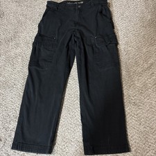 Duluth Trading Co Flex Fire Hose Cargo Pants Men's 34x30 Black Relaxed Fit