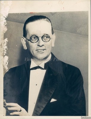 1938 Dueal Marey Eyewear Glasses Formal Wear Suit Historic Vintage Photo 6x8