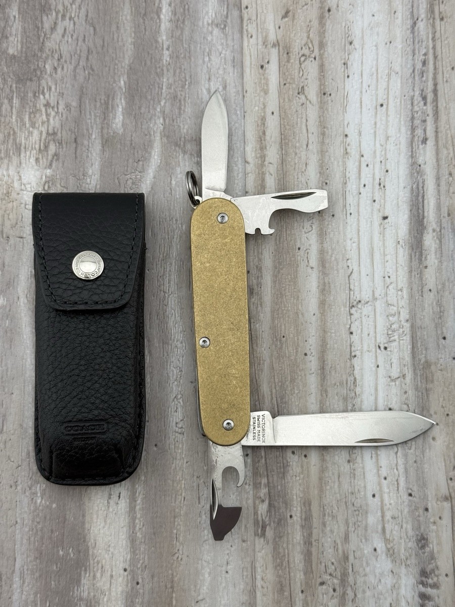 Victorinox Cadet 84mm Swiss Army Knife Flytanium Brass Scales