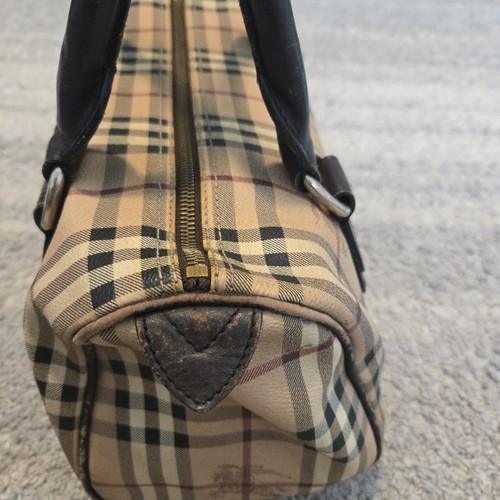 Burberry Nova Check Haymarket Handbag Horse Logo Design Rare Authentic - Picture 6 of 21