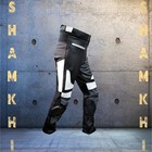 Men's Leather Motorcycle Racing Pant Padded Riding Biker Heavy Duty Black White