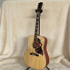 Custom Natural Acoustic Guitar with EQ Solid Spruce Top Rosewood Fingerboard