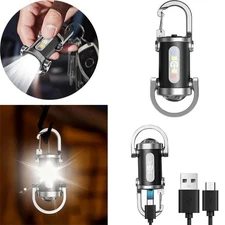 NEW Super Bright LED Mini Flashlight USB Rechargeable Pocket Keychain Torch