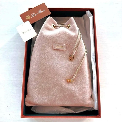 Loro Piana Leather Drawstring Pouch Hand Bag MY PASSE PARTOUT SUEDE FAE2940