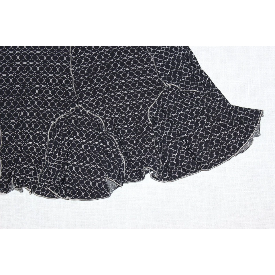 Studio M Skirt Asymmetrical Hem A-Line Evening Knee Length Black Petite Medium - Image 4 of 4