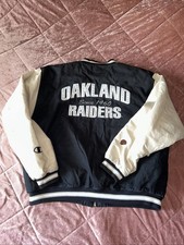VINTAGE Champion OAKLAND RAIDERS JACKET XXL LETTERMAN BOMBER