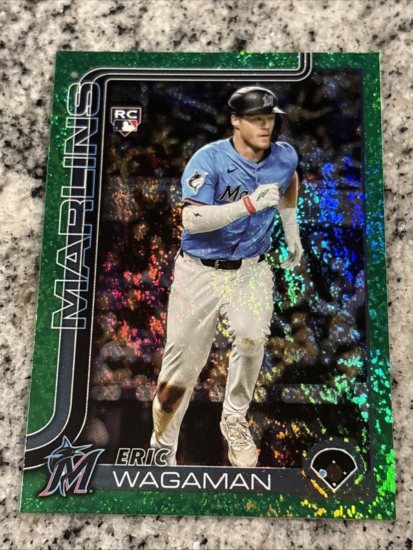 Eric Wagaman 2025 Topps Green Glitter Numbered 14/99 RC Card #US310