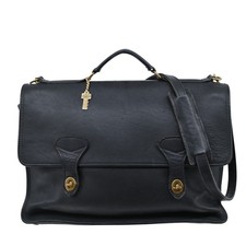 Retail 450 VTG Jack Georges Black Leather Briefcase Messenger Laptop Bag USA