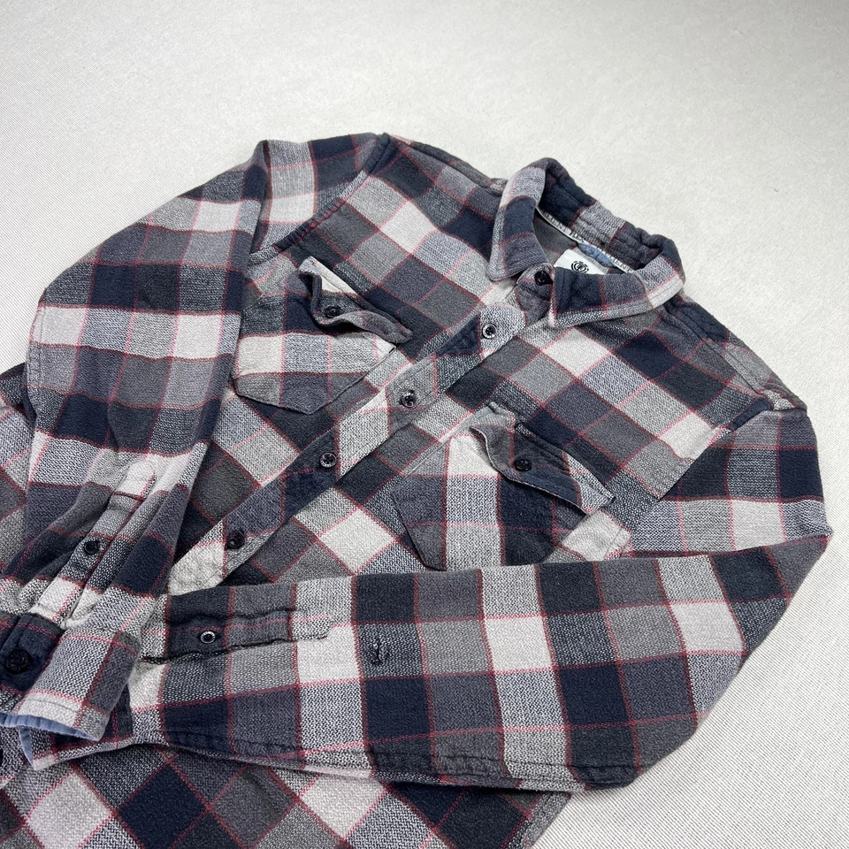 Element Shirt Mens Small Plaid Flannel Button Up Long Sleeve Casual Y2K - Image 3 of 4
